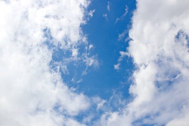 Bulutlu mavi gökyüzü arkaplan, doku.