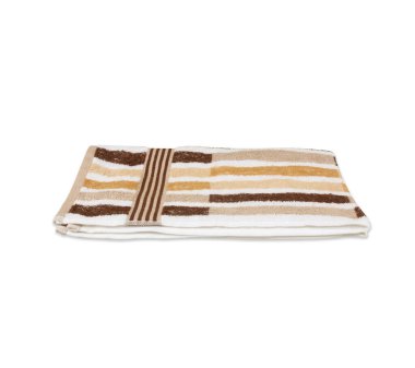 Beyaz arka plan üzerinde izole renkli havlu