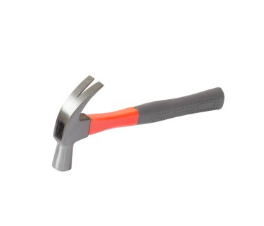 Çekiç beyaz arkaplanda izole edildi