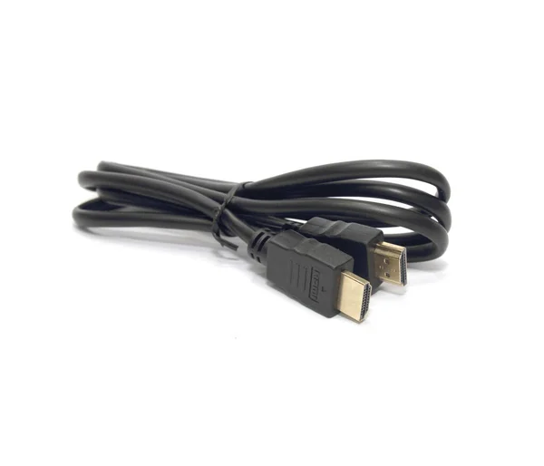 Cabo Hdmi Isolado Fundo Branco — Fotografia de Stock