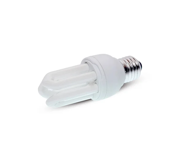 Lampes Économie Énergie Sur Fond Blanc — Photo