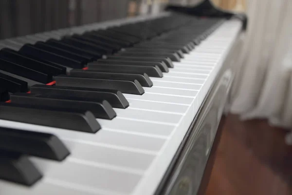 Close Piano Keys Close Frontal View — Stock Photo, Image