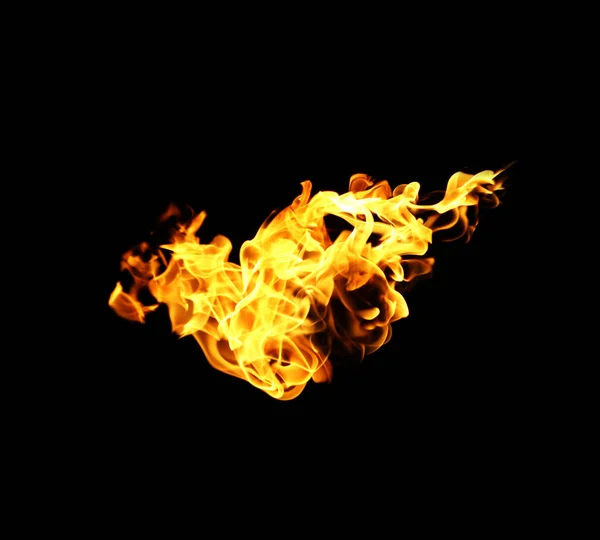 Fire Flames Black Background — Stock Photo, Image