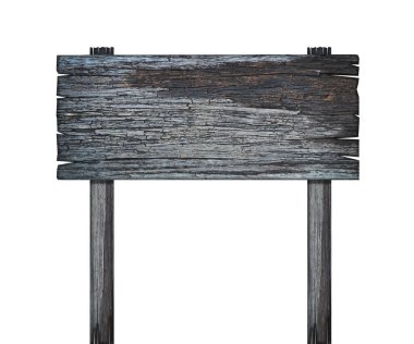 kırpma yolu beyaz zemin üzerine tahta işaret