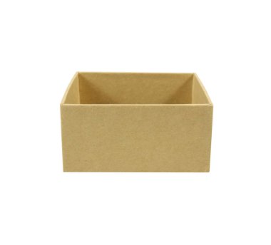 Açılmış çizgi film kutusu beyazda izole edildi