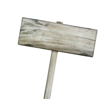 kırpma yolu beyaz zemin üzerine tahta işaret