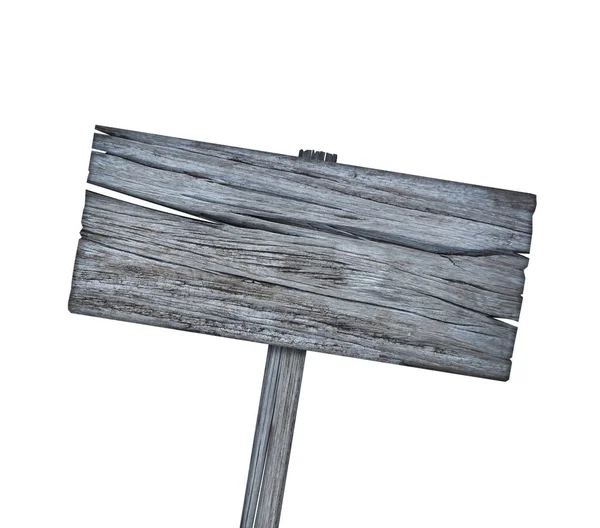 Wooden Sign White Background Clipping Path — Stock Photo, Image