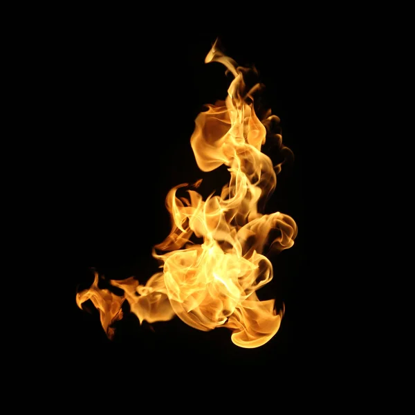 Oheň Plameny Černé — Stock fotografie