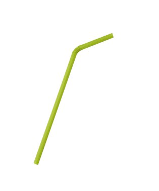 Saman içmek. Beyaz arkaplanda izole.