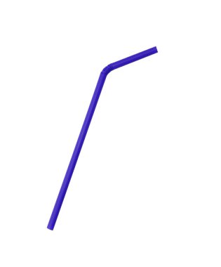 Saman içmek. Beyaz arkaplanda izole.