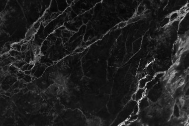 Arkaplan için siyah mermer doğal desen, soyut siyah ve beyaz