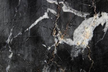 Arkaplan için siyah mermer doğal desen, soyut siyah ve beyaz