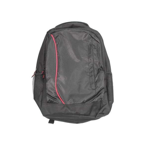 Black Backpack Isolated White Background — Stock Photo, Image