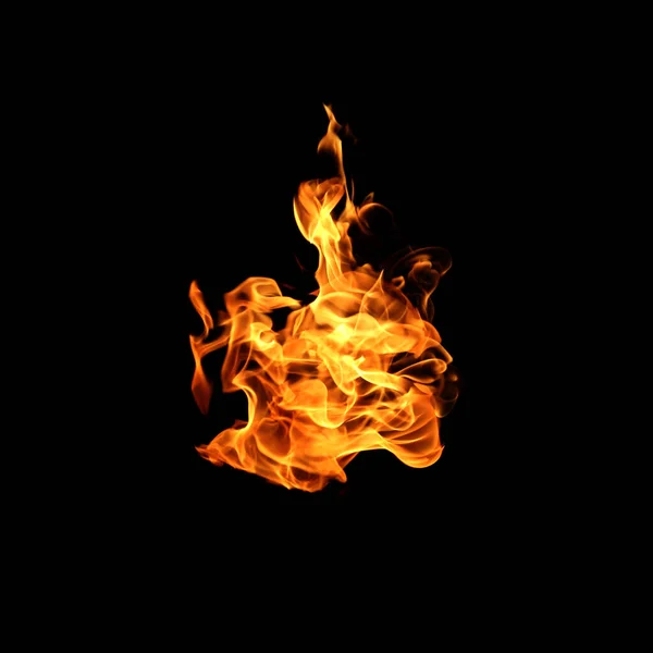 Fire Flames Black Background — Stock Photo, Image