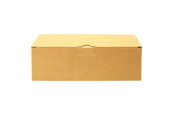 Картонна Коробка Ізольована Білому Фоні — стокове фото
