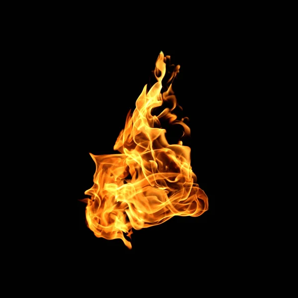 Огненное Пламя Абстрактно Черном Фоне — стоковое фото