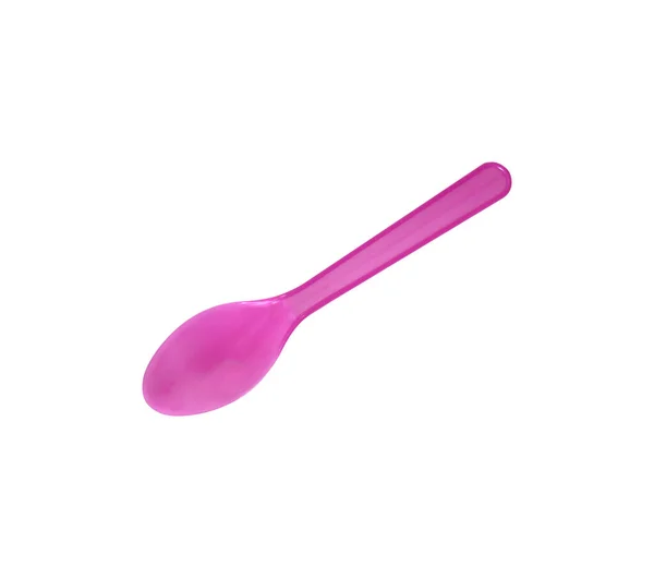 Plastic Spoons White Background — Stock Photo, Image