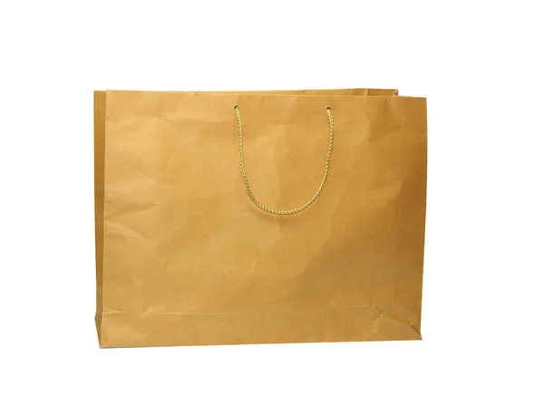 Paper Shopping Bag Isolated White Background — Stock Photo, Image