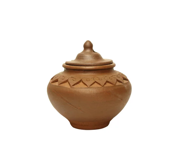 白を基調としたタイの伝統的な土鍋 — ストック写真