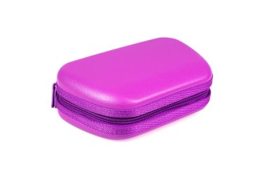 Kozmetik çanta beyaz arkaplanda izole.