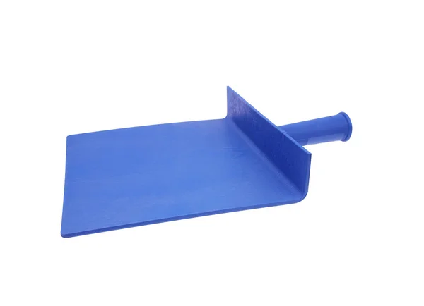 Trowel Plástico Azul Pvc Para Reboco Mistura Trabalho Cimento Isolado — Fotografia de Stock