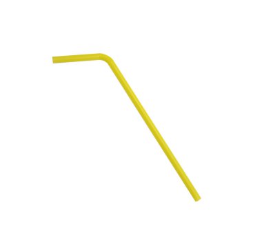  Beyaz arkaplanda izole edilmiş saman içmek.