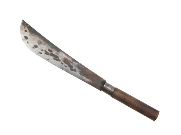 Cuchillo Viejo Sobre Fondo Blanco — Foto de Stock