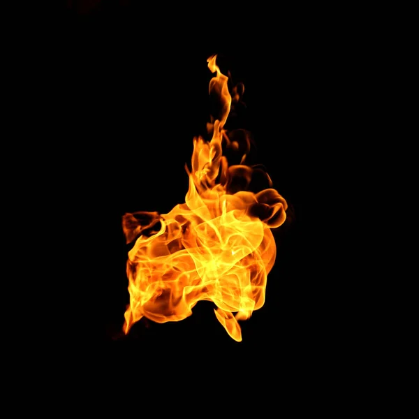 Elden Flammar Abstrakt Svart Bakgrund — Stockfoto