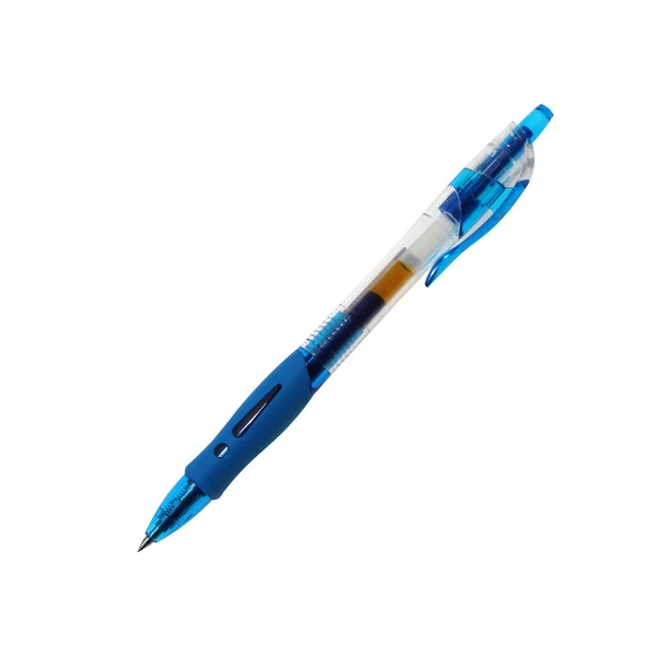 Синя Ручка Ізольована Білому Тлі — стокове фото