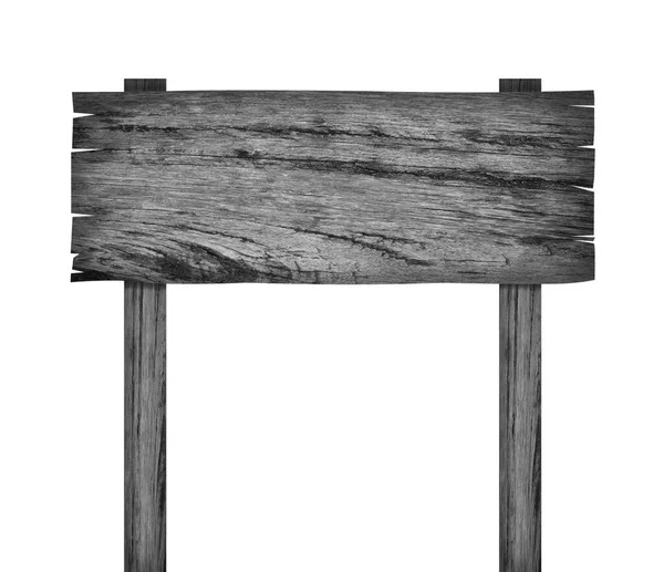 クリッピング パスと白い背景の上の木製看板 — ストック写真
