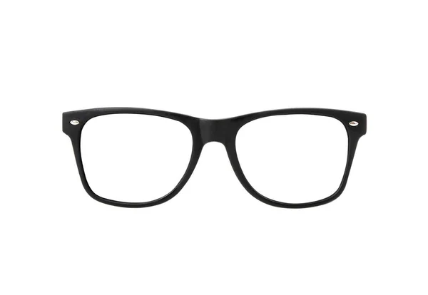 Černé Oční Brýle Izolované Bílém Černém Pozadí Oříznutou Dráhou — Stock fotografie
