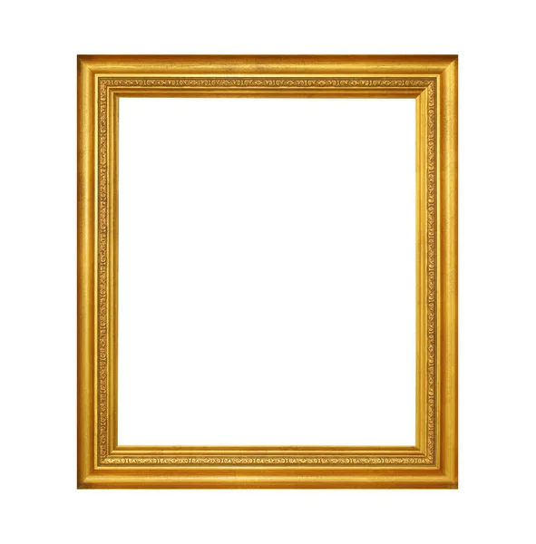 Gold Vintage Frame Isolated White Background Clipping Path — Stock Photo, Image