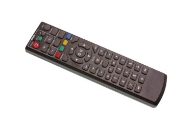 Uzaktan kumandalı TV izolasyonu kırpma yolu olan beyaz arkaplanda