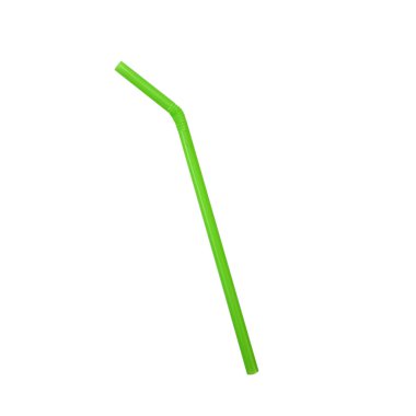 Beyaz arkaplanda izole edilmiş saman içmek.