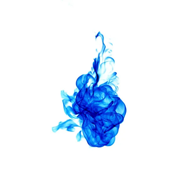 Blue Flames Isolated White Background — Stock Photo, Image