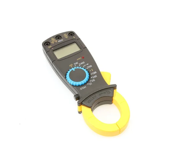 Clamp Meter Digital Diisolasi Pada Latar Belakang Putih — Stok Foto