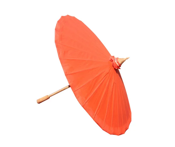 Бумажный Зонтик Ручной Работы Белом Фоне — стоковое фото