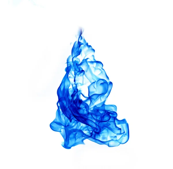 Μπλε Φλόγες Απομονωμένες Λευκό Φόντο — Φωτογραφία Αρχείου