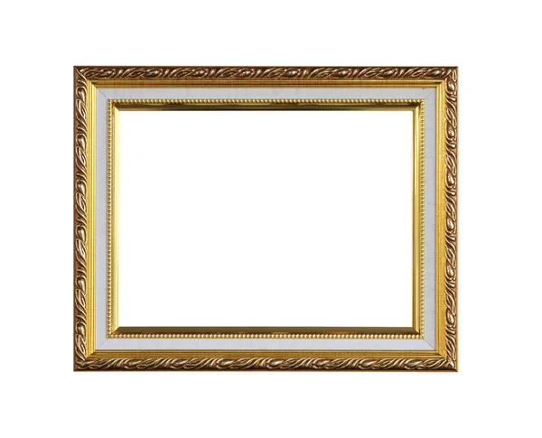 Wooden Vintage Frame Isolated White Background — Stock Photo, Image