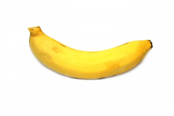 Banane Mûre Isolée Sur Fond Blanc — Photo