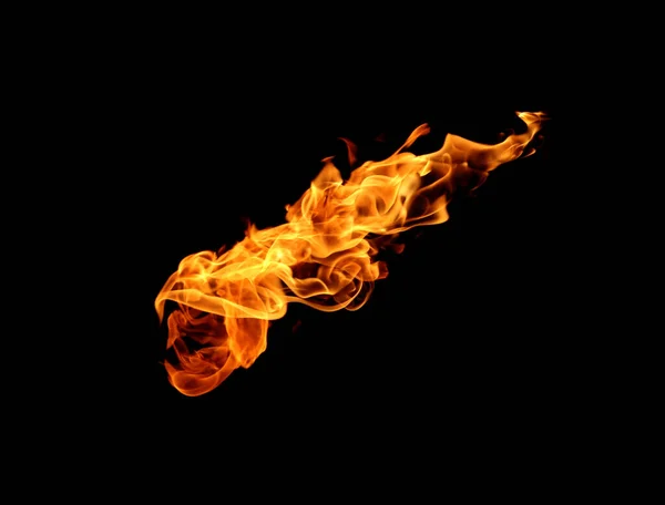 Flammer Svart Bakgrunn – stockfoto
