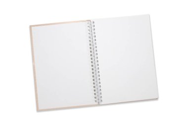 açık defter, beyaz zemin üzerine izole