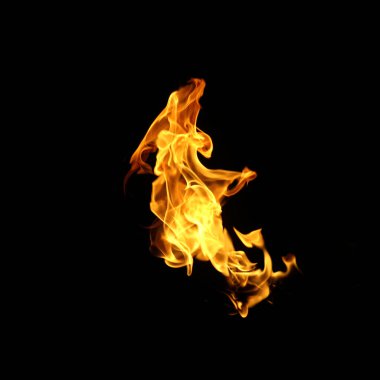 Siyah arkaplanda yangın