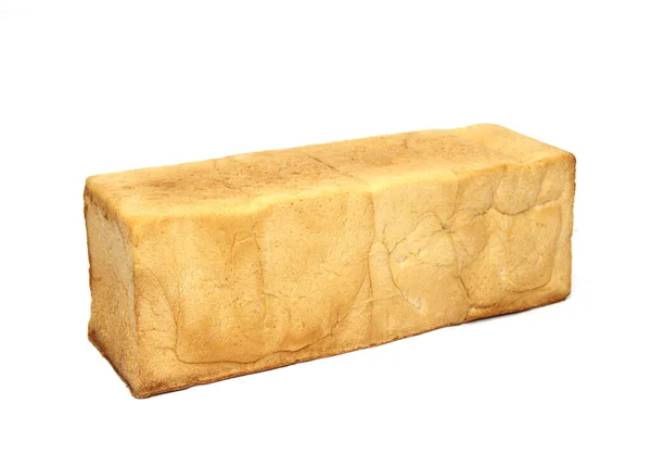 Kwadratowy Bochenek Chleba Jest Izolowany Białym Tle — Zdjęcie stockowe