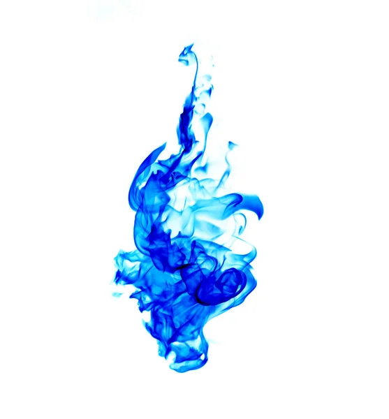 Blue Flames Isolated White Background — Stock Photo, Image