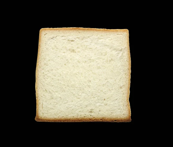 Slice White Bread Isolated Black Background Clipping Path — Stock Photo, Image