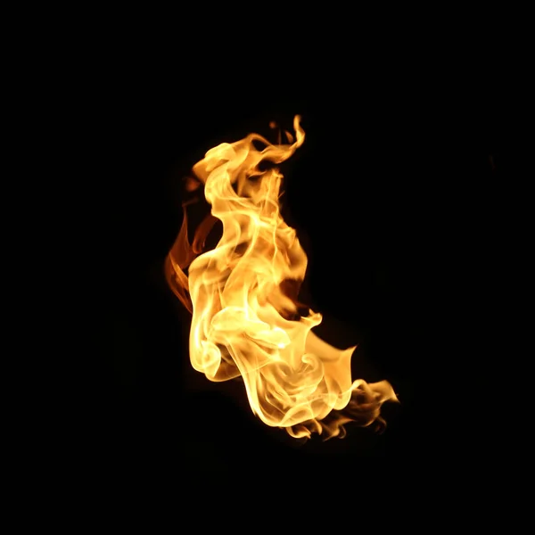 Fire Plameny Kolekce Izolované Černém Pozadí — Stock fotografie