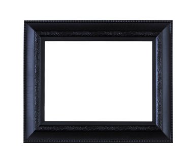 Siyah fotoğraf çerçevesi beyaz arkaplanda izole edildi