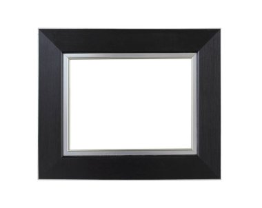 Siyah fotoğraf çerçevesi beyaz arkaplanda izole edildi