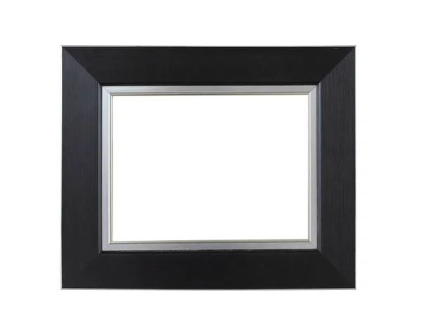 Black Photo Frame Isolated White Background — Stock Photo, Image